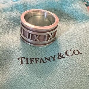 Tiffany & Co. Silver Roman Numeral Ring Size 5.25